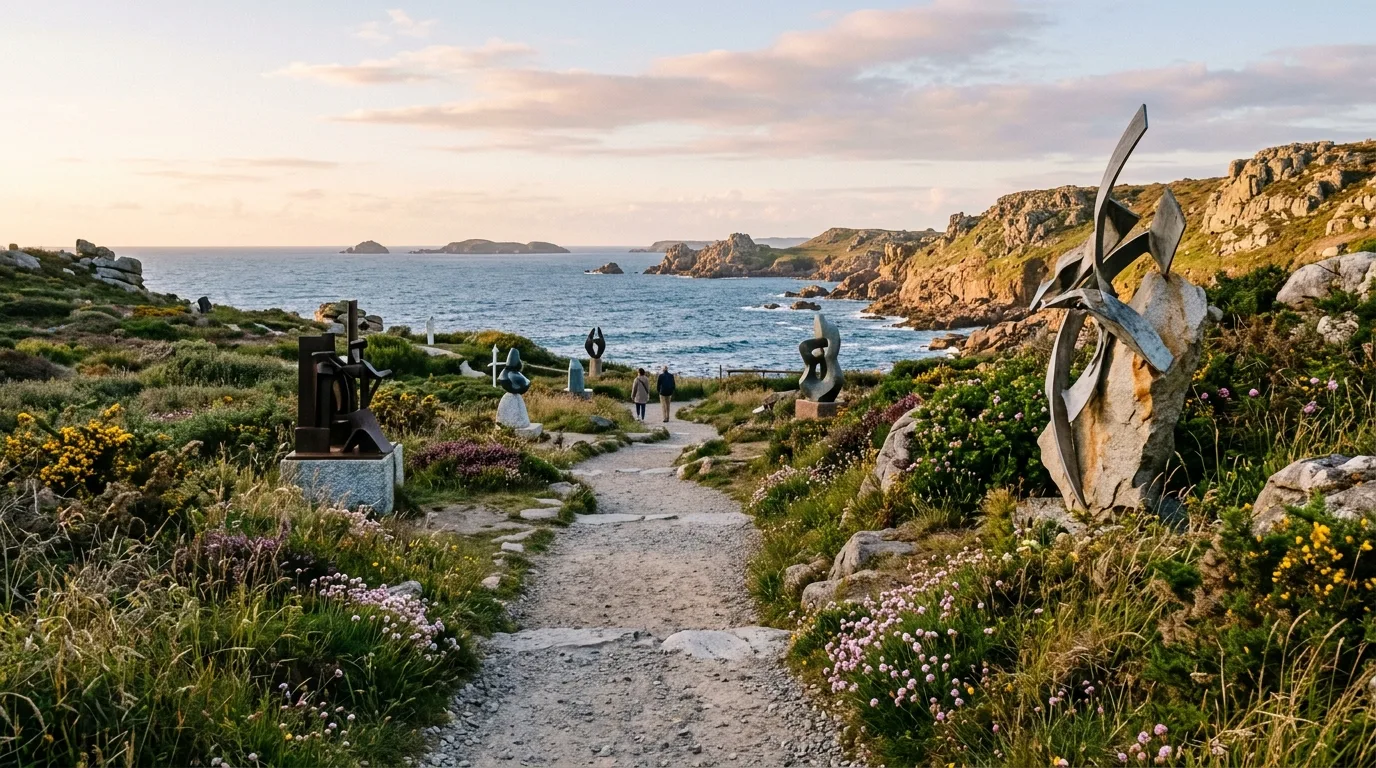 découvrez le parc des sculptures christian gad et daniel chhé à perros-guirec, un lieu unique alliant nature et art pour une promenade culturelle captivante en bretagne.