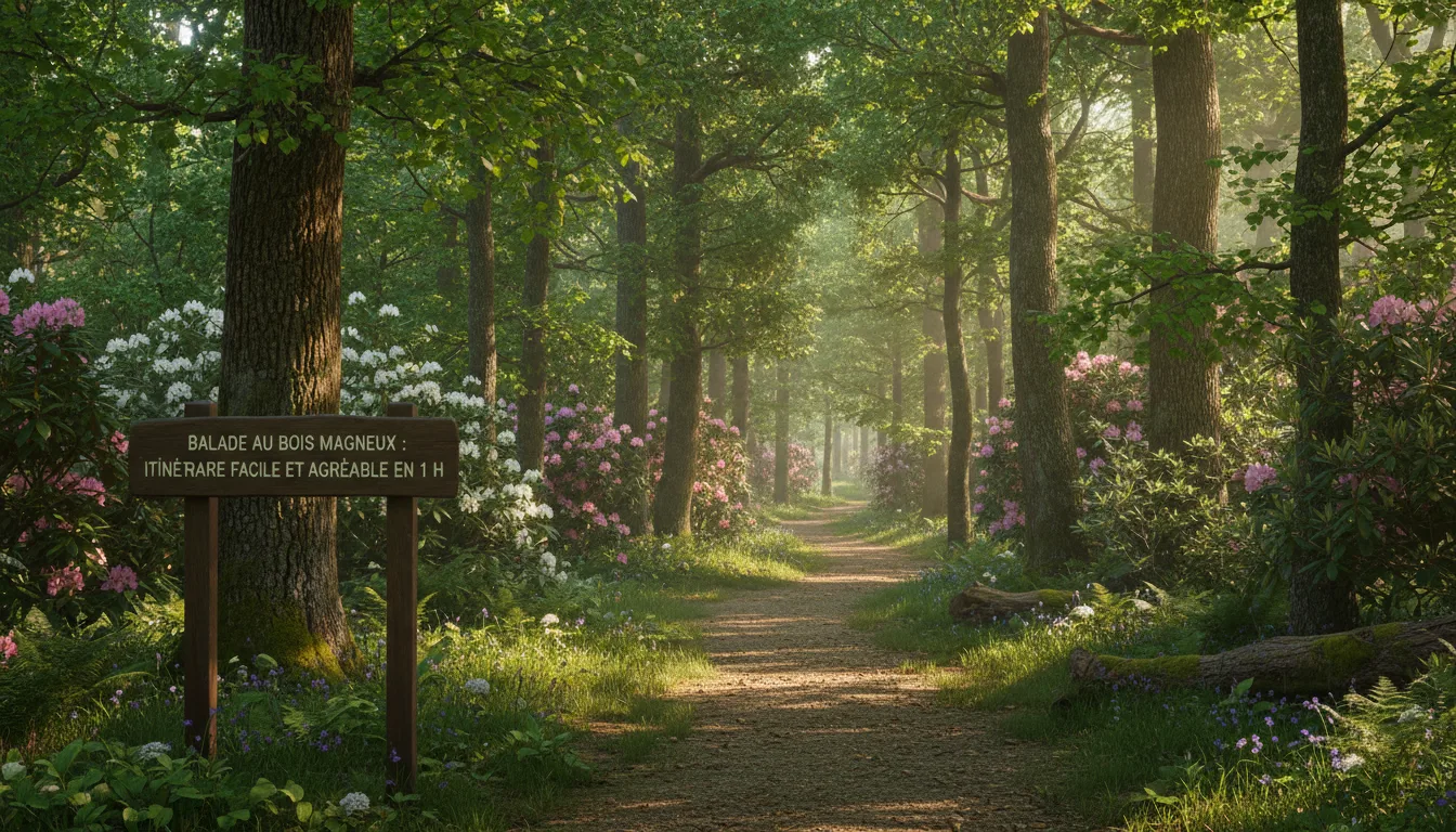 découvrez une balade facile et agréable au bois magneux, un itinéraire d'environ 1 heure idéal pour se détendre en pleine nature.